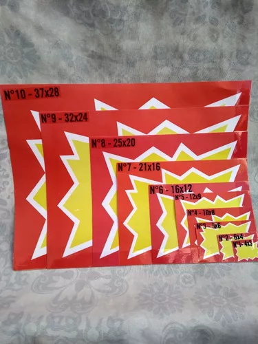 CARTEL ESTALLIDO 12x9 x25u