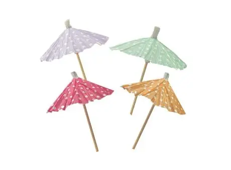 PALILLOS C/SOMBRILLA 10cm x20u (20)